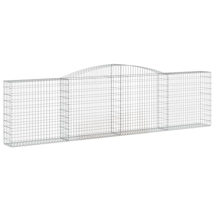 buede gabionkurve 9 stk. 400x30x100/120 cm galvaniseret jern