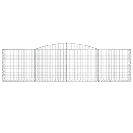 buede gabionkurve 9 stk. 400x30x100/120 cm galvaniseret jern