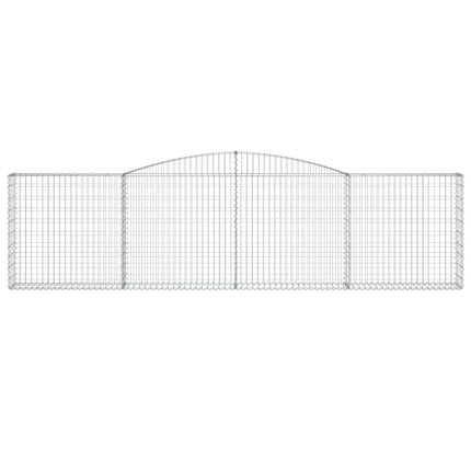 buede gabionkurve 10 stk. 400x30x100/120 cm galvaniseret jern