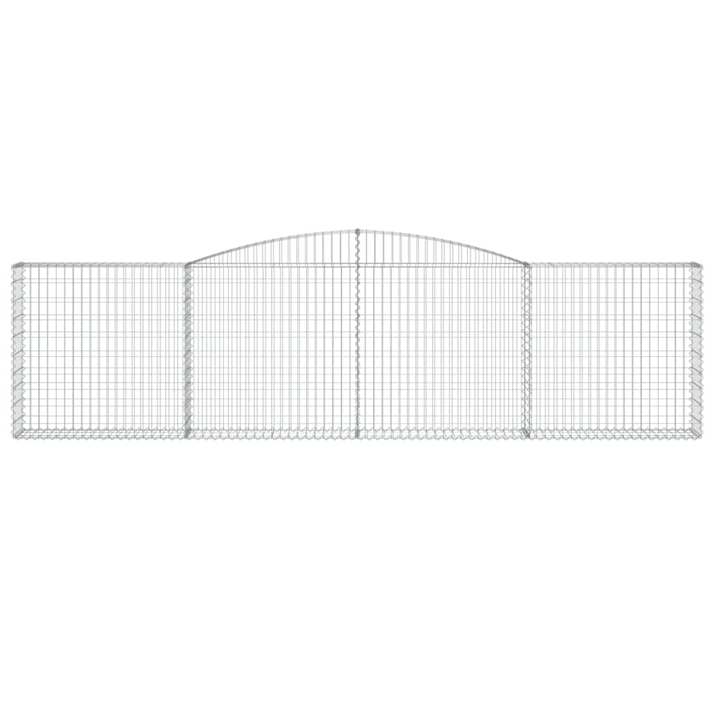 buede gabionkurve 15 stk. 400x30x100/120 cm galvaniseret jern