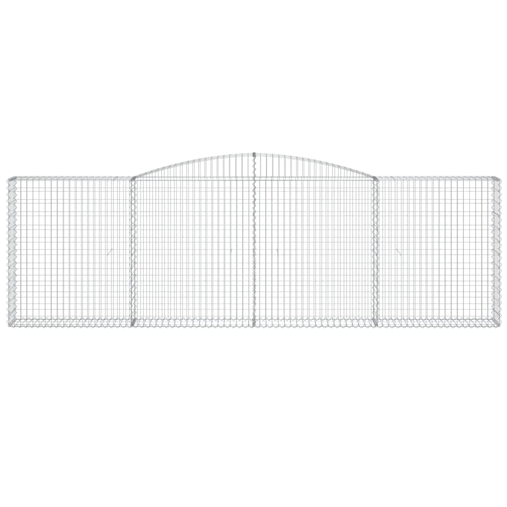 buede gabionkurve 2 stk. 400x30x120/140 cm galvaniseret jern