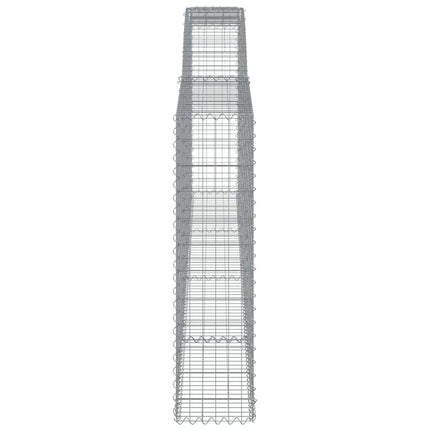 buede gabionkurve 4 stk. 400x30x120/140 cm galvaniseret jern