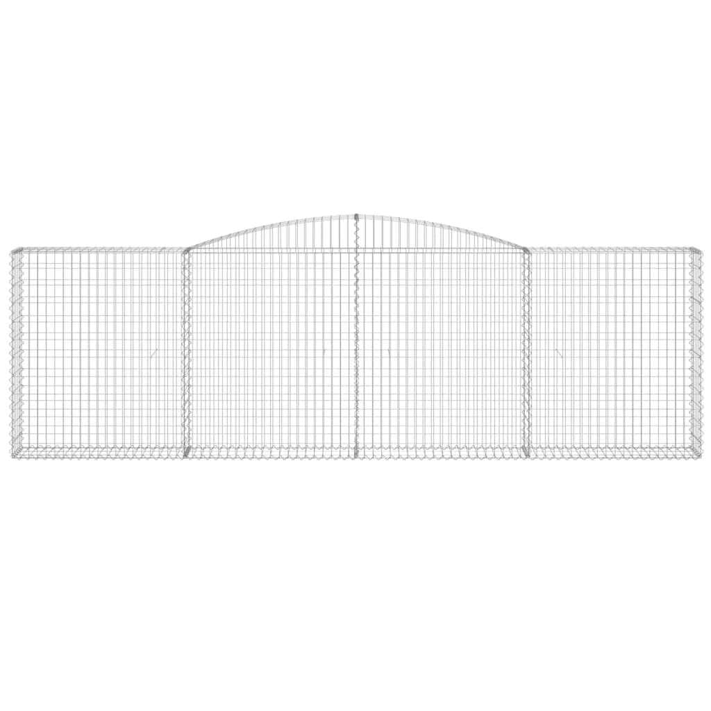 buede gabionkurve 8 stk. 400x30x120/140 cm galvaniseret jern