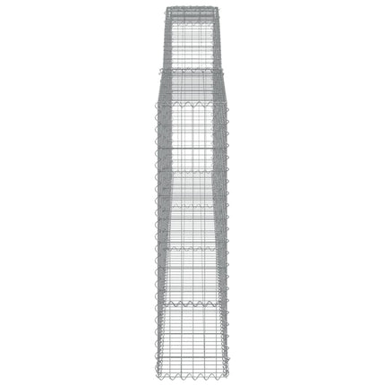 buede gabionkurve 9 stk. 400x30x120/140 cm galvaniseret jern