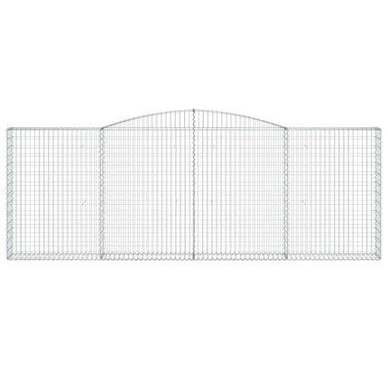 buede gabionkurve 2 stk. 400x30x140/160 cm galvaniseret jern