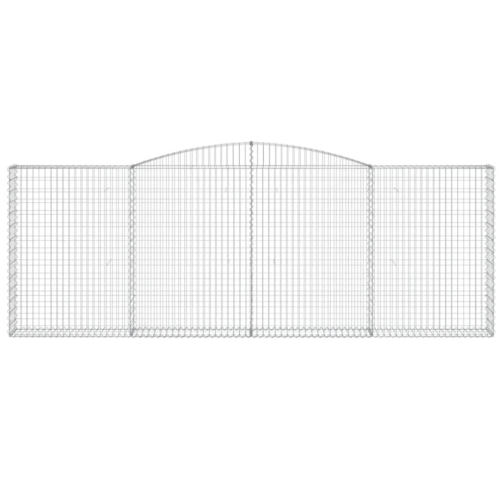 buede gabionkurve 4 stk. 400x30x140/160 cm galvaniseret jern