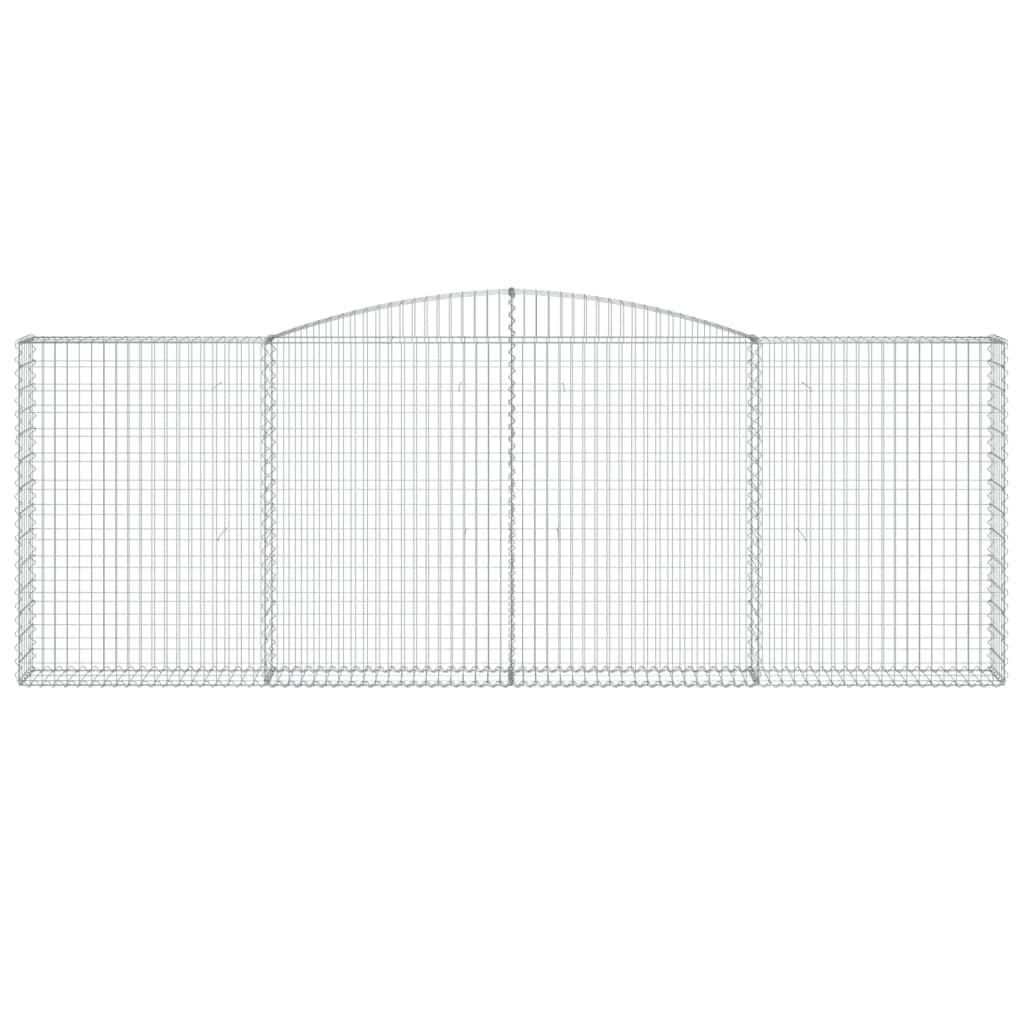 buede gabionkurve 5 stk. 400x30x140/160 cm galvaniseret jern