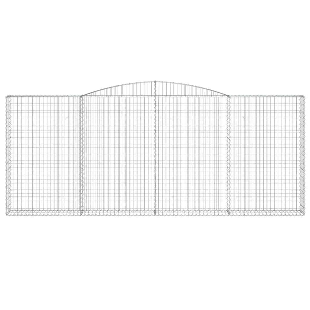 buede gabionkurve 7 stk. 400x30x160/180 cm galvaniseret jern