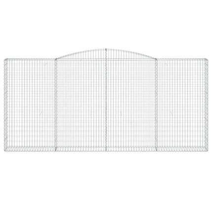 buede gabionkurve 2 stk. 400x30x180/200 cm galvaniseret jern
