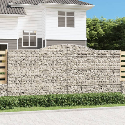 buede gabionkurve 3 stk. 400x30x180/200 cm galvaniseret jern