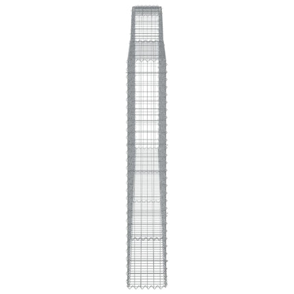 buede gabionkurve 6 stk. 400x30x180/200 cm galvaniseret jern