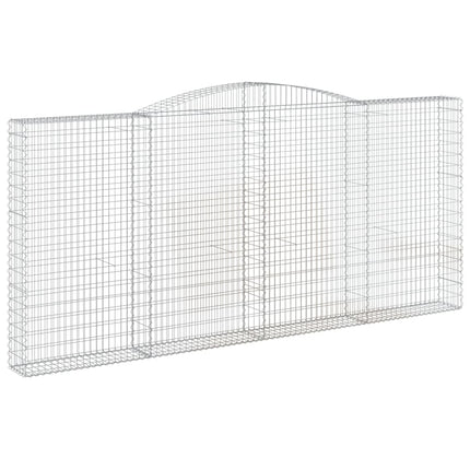 buede gabionkurve 15 stk. 400x30x180/200 cm galvaniseret jern