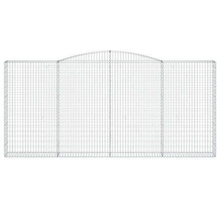 buede gabionkurve 15 stk. 400x30x180/200 cm galvaniseret jern