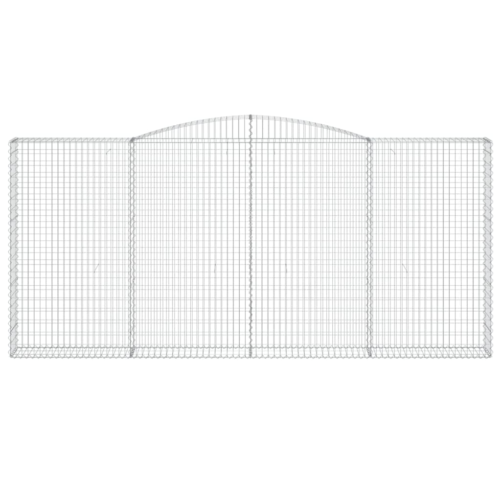 buede gabionkurve 15 stk. 400x30x180/200 cm galvaniseret jern