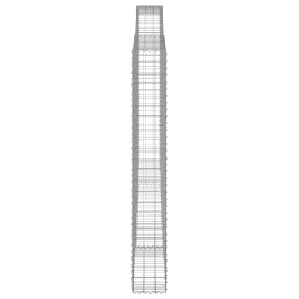 buede gabionkurve 4 stk. 400x30x220/240 cm galvaniseret jern
