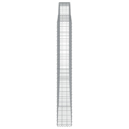 buede gabionkurve 6 stk. 400x30x220/240 cm galvaniseret jern
