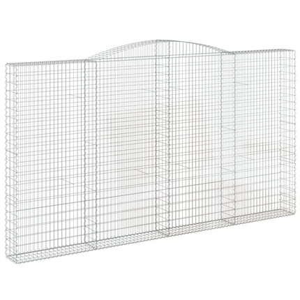 buede gabionkurve 9 stk. 400x30x220/240 cm galvaniseret jern