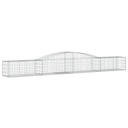 buede gabionkurve 7 stk. 400x50x40/60 cm galvaniseret jern