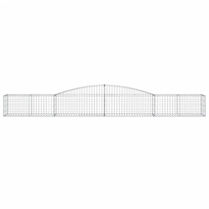 buede gabionkurve 8 stk. 400x50x40/60 cm galvaniseret jern
