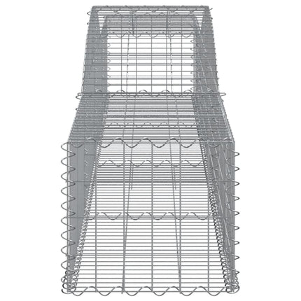 buede gabionkurve 8 stk. 400x50x40/60 cm galvaniseret jern