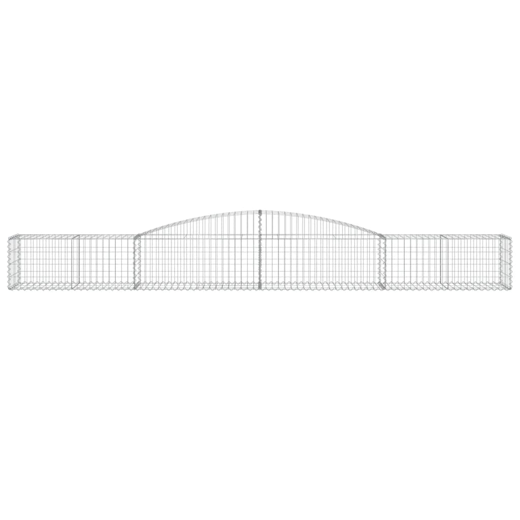 buede gabionkurve 10 stk. 400x50x40/60 cm galvaniseret jern