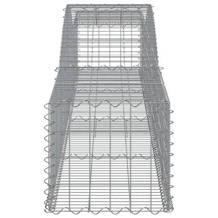 buede gabionkurve 25 stk. 400x50x40/60 cm galvaniseret jern