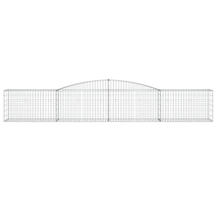 buede gabionkurve 4 stk. 400x50x60/80 cm galvaniseret jern