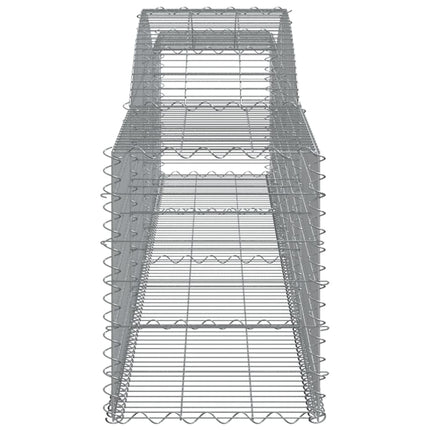 buede gabionkurve 8 stk. 400x50x60/80 cm galvaniseret jern