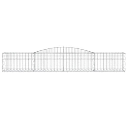 buede gabionkurve 9 stk. 400x50x60/80 cm galvaniseret jern