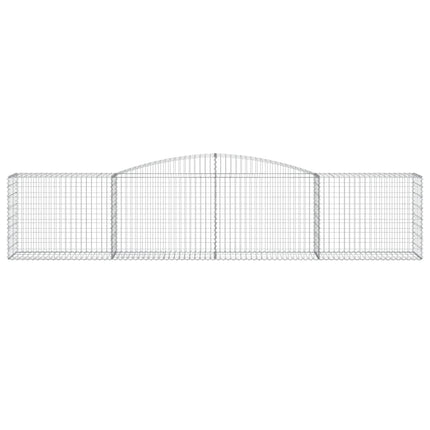 buede gabionkurve 2 stk. 400x50x80/100 cm galvaniseret jern