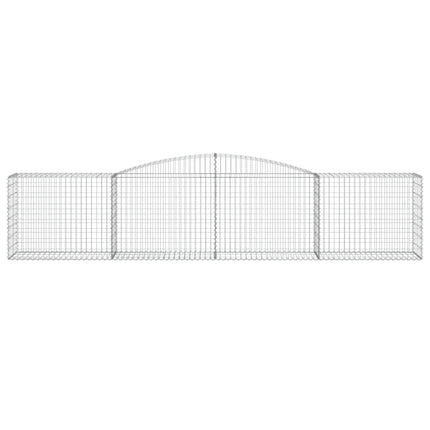 buede gabionkurve 9 stk. 400x50x80/100 cm galvaniseret jern