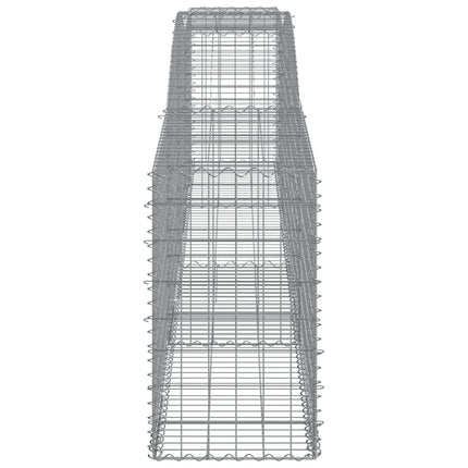 buede gabionkurve 10 stk. 400x50x80/100 cm galvaniseret jern