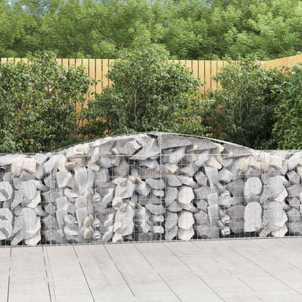 buede gabionkurve 10 stk. 400x50x80/100 cm galvaniseret jern
