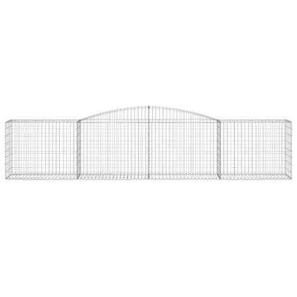buede gabionkurve 25 stk. 400x50x80/100 cm galvaniseret jern