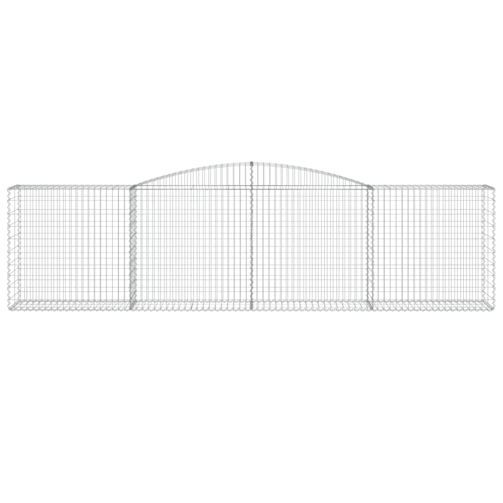 buede gabionkurve 4 stk. 400x50x100/120 cm galvaniseret jern