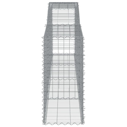 buede gabionkurve 20 stk. 400x50x100/120 cm galvaniseret jern