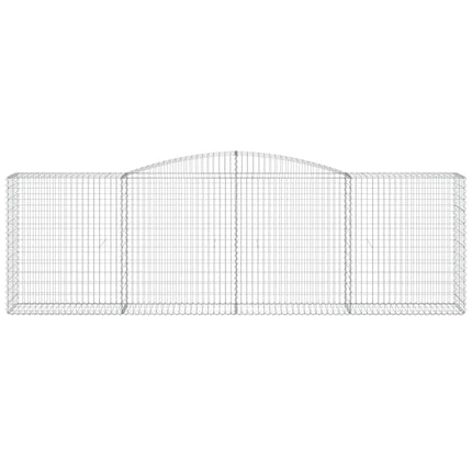 buede gabionkurve 3 stk. 400x50x120/140 cm galvaniseret jern