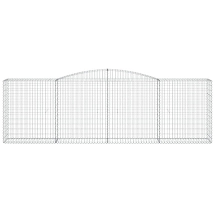 buede gabionkurve 8 stk. 400x50x120/140 cm galvaniseret jern