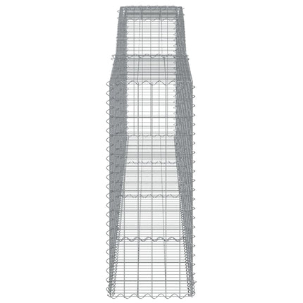 buede gabionkurve 9 stk. 400x50x120/140 cm galvaniseret jern