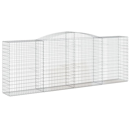 buede gabionkurve 5 stk. 400x50x140/160 cm galvaniseret jern