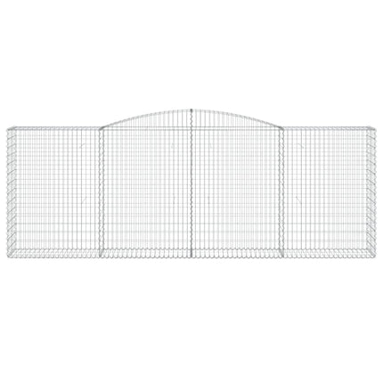 buede gabionkurve 15 stk. 400x50x140/160 cm galvaniseret jern