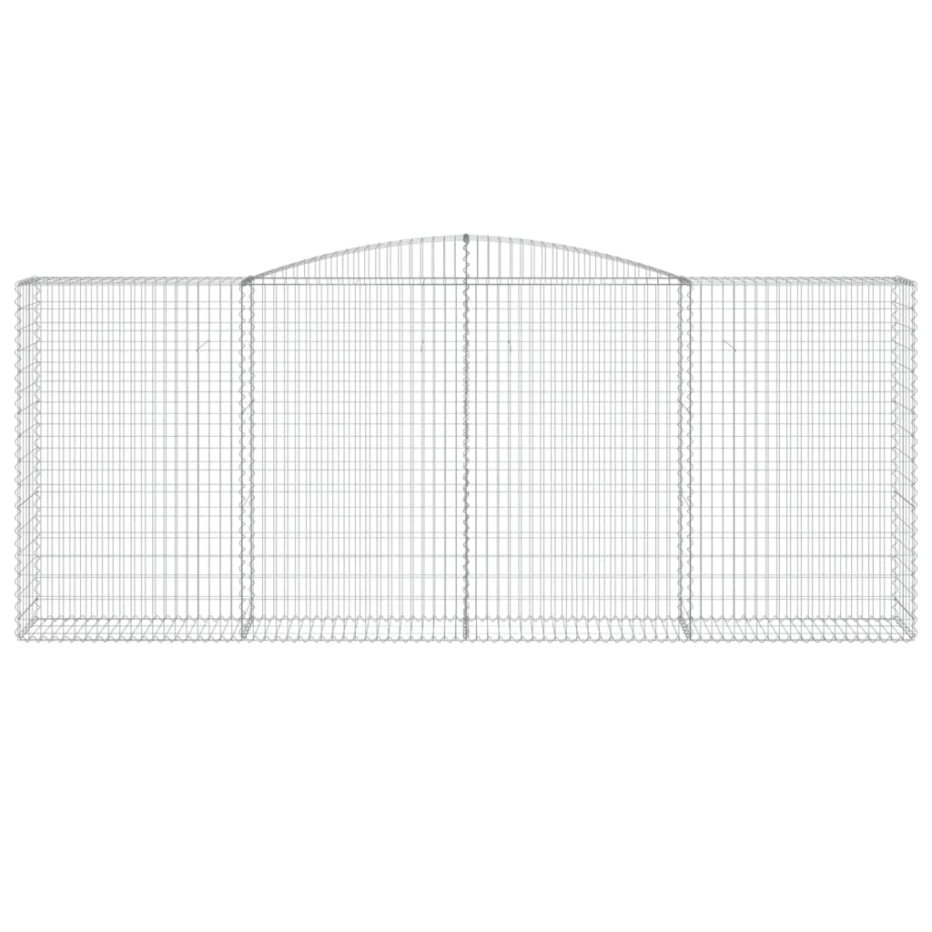 buede gabionkurve 5 stk. 400x50x160/180 cm galvaniseret jern