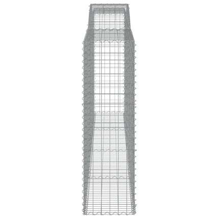 buede gabionkurve 5 stk. 400x50x160/180 cm galvaniseret jern