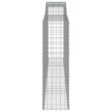 buede gabionkurve 7 stk. 400x50x160/180 cm galvaniseret jern