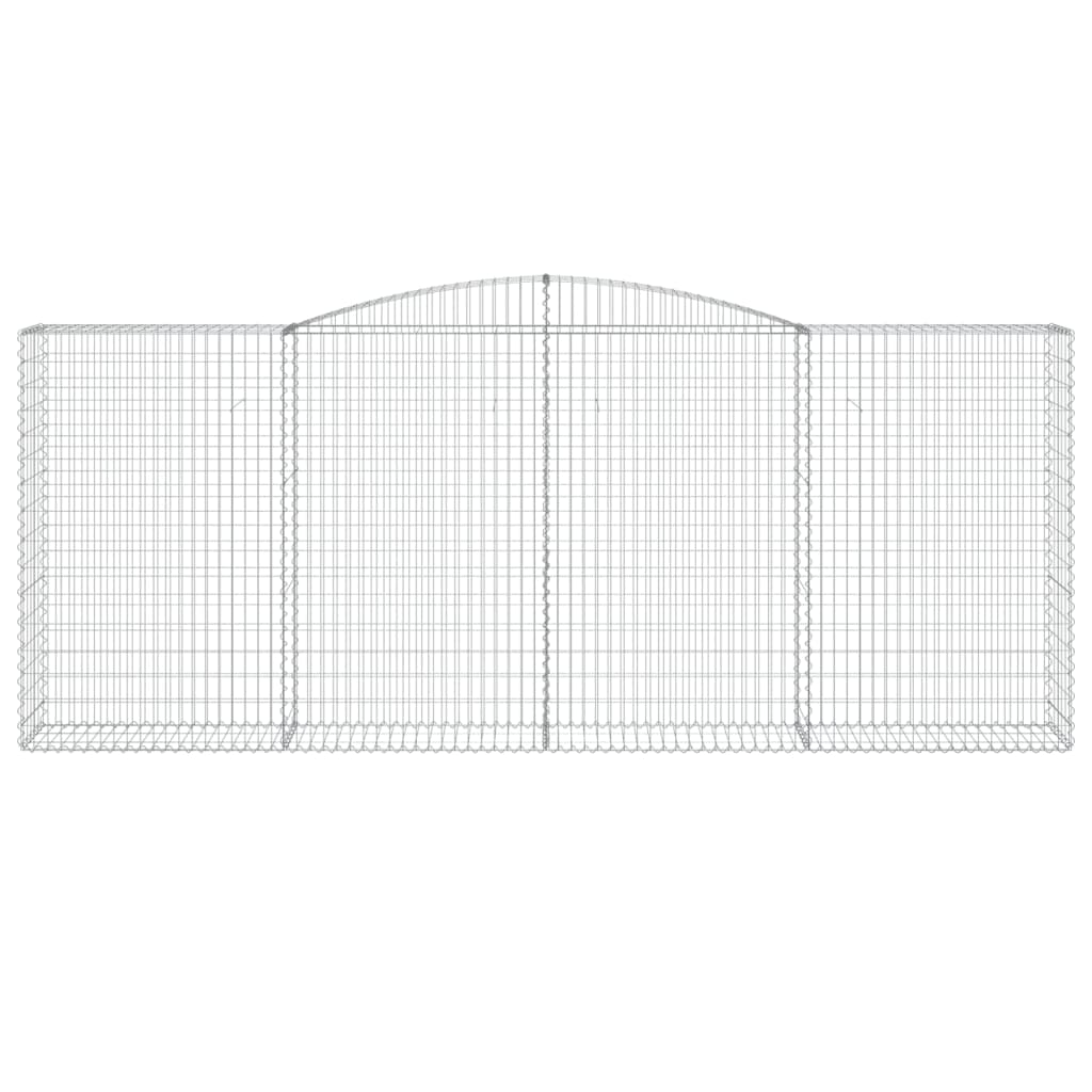 buede gabionkurve 25 stk. 400x50x160/180 cm galvaniseret jern