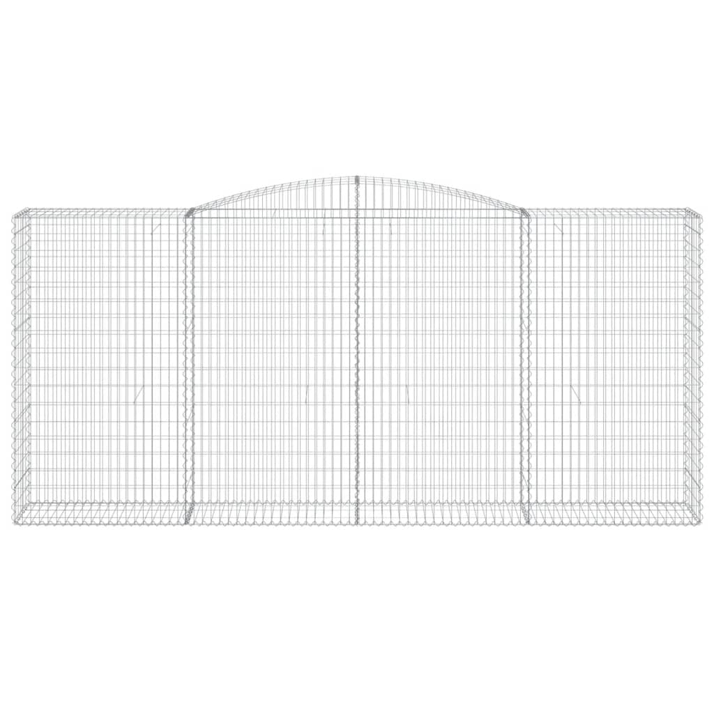 buede gabionkurve 4 stk. 400x50x180/200 cm galvaniseret jern