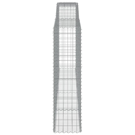 buede gabionkurve 4 stk. 400x50x180/200 cm galvaniseret jern