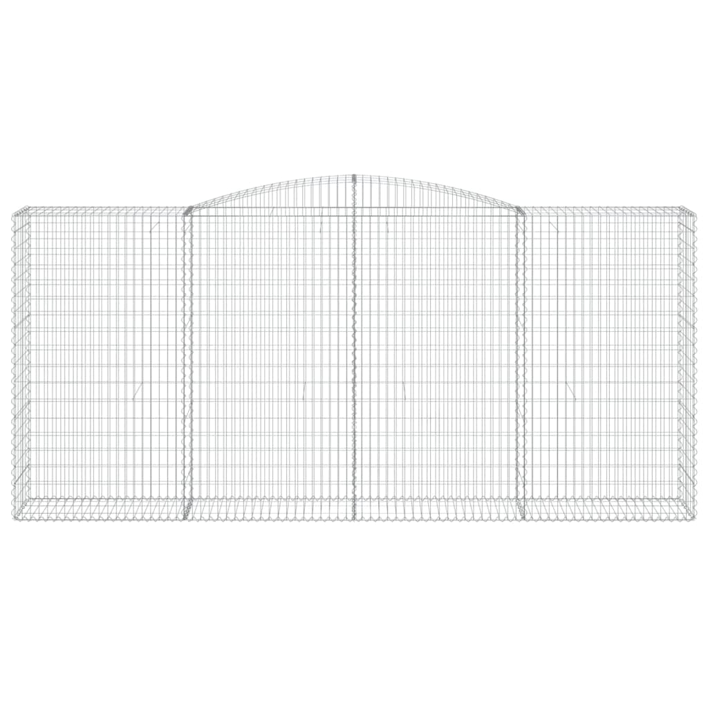 buede gabionkurve 6 stk. 400x50x180/200 cm galvaniseret jern