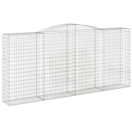 buede gabionkurve 7 stk. 400x50x180/200 cm galvaniseret jern