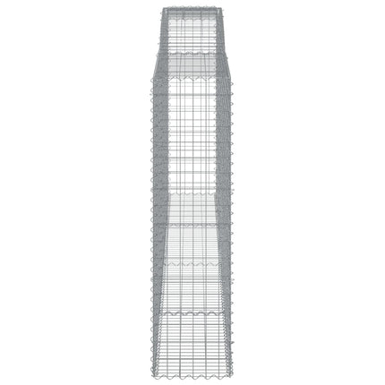 buede gabionkurve 10 stk. 400x50x180/200 cm galvaniseret jern